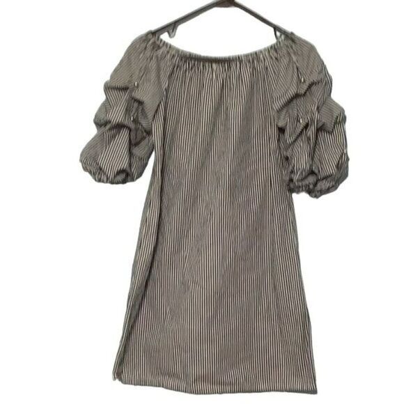 Sam & Jess Off-Shoulder Striped Mini Dress SM - Picture 1 of 6